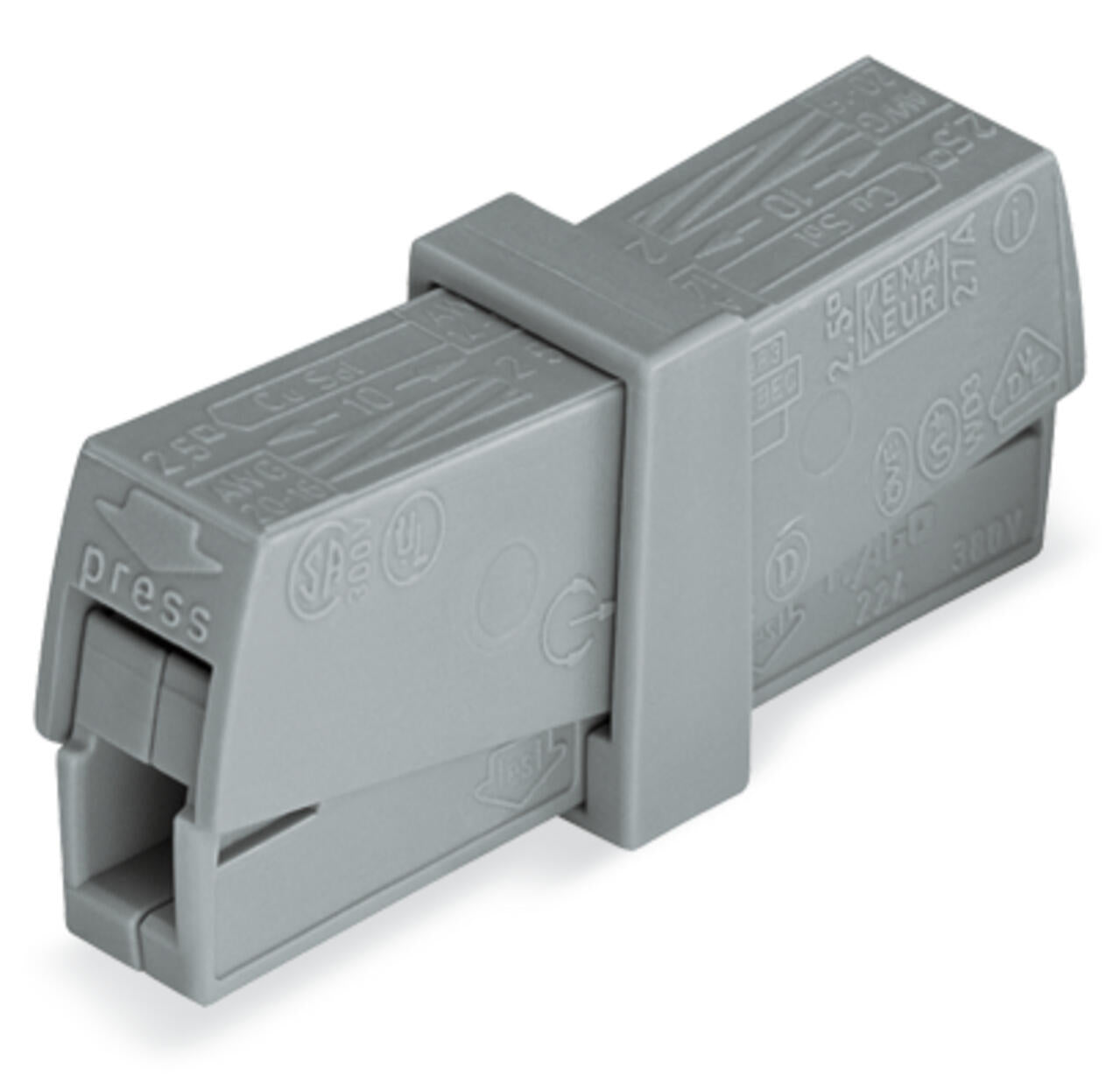 WAGO 224-201 2-Way Service Connector 2.5mm² – Box of 50 – 224-201