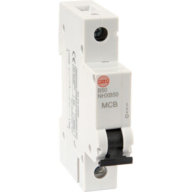 Wylex NHXB50 MCB 50A SP Type B product image