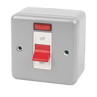 MK Metalclad Plus K5240ALM 32A 1-Gang DP Control Switch with Neon product image