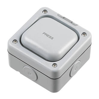 MK Masterseal K56408GRY IP66 10A 1-Gang Push Switch with Neon product image 3