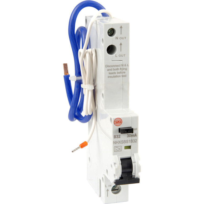 Wylex NHXSBS1B32 RCBO 32A 30mA Type A B Curve product image