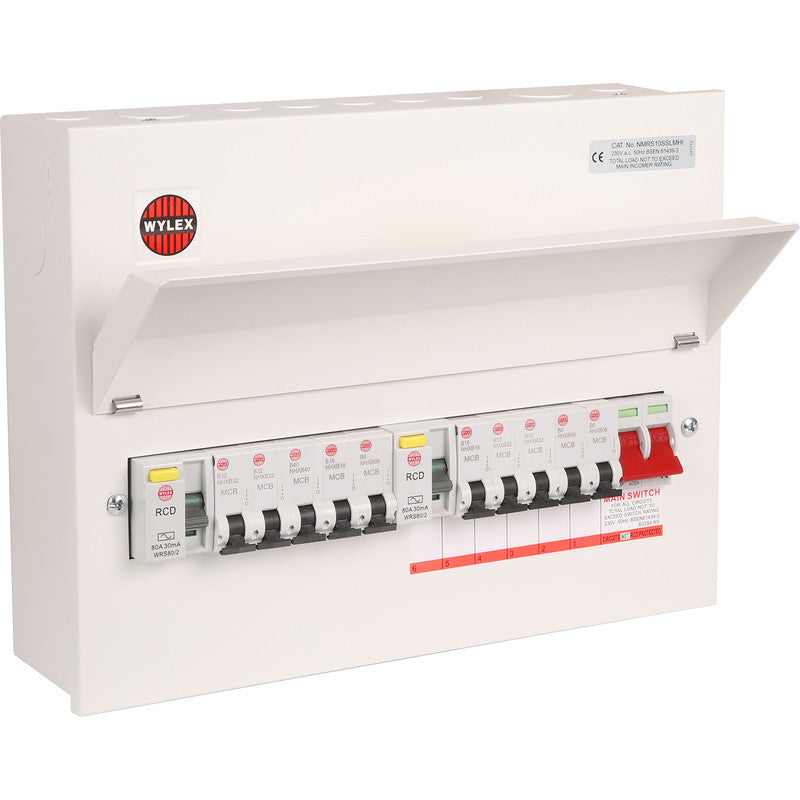 Wylex MNSPE6824/NR Metal 10 way A Type High Integrity Consumer Unit + 10 MCBs 10 Way product image