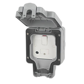 MK Masterseal Plus K56410GRY IP66 13A Switched Fused Spur with Flex Outlet product image