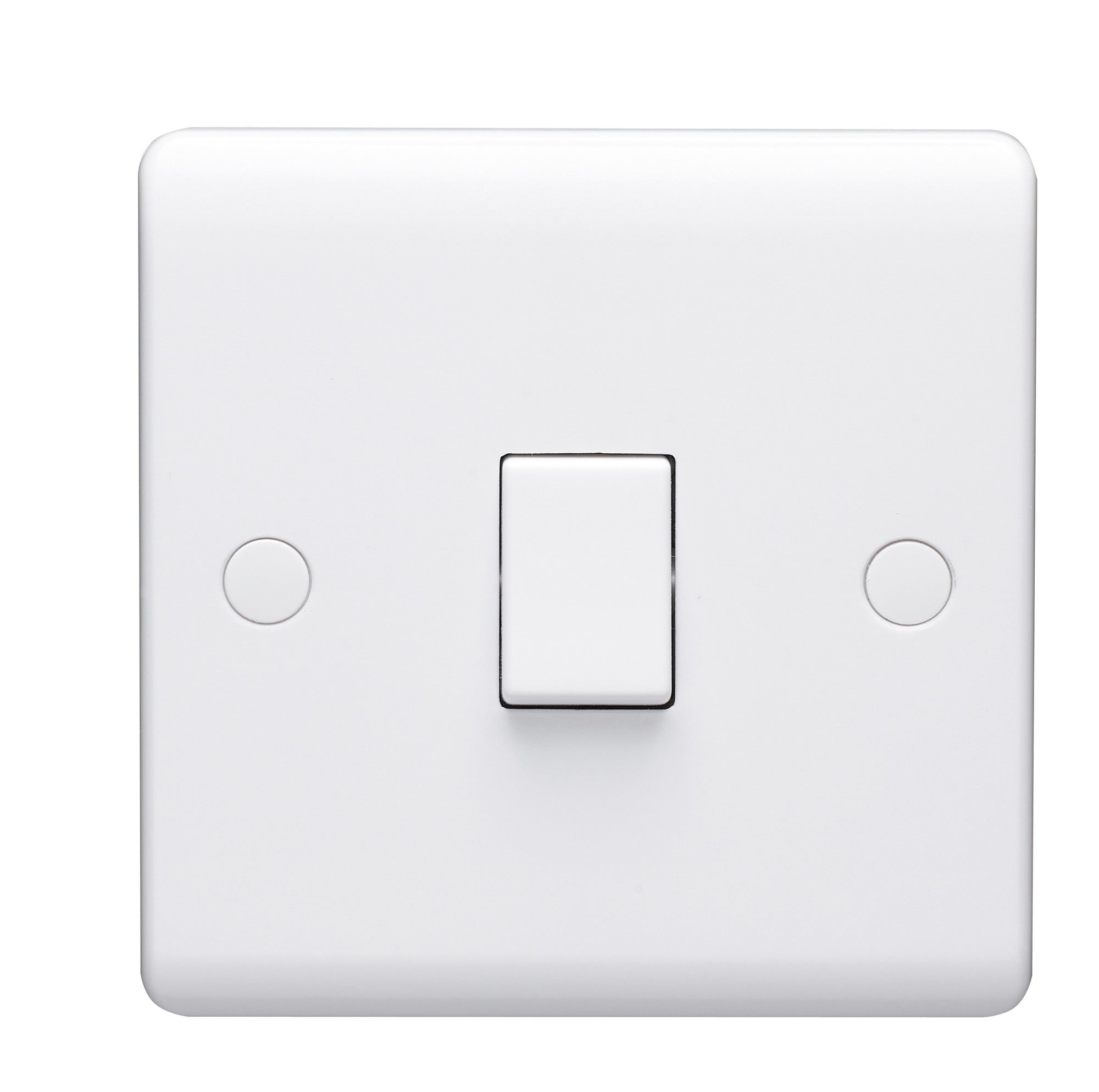 Volex D1020NR Casa Plate Switch 1 Gang 2 Way SP 10AX (White)