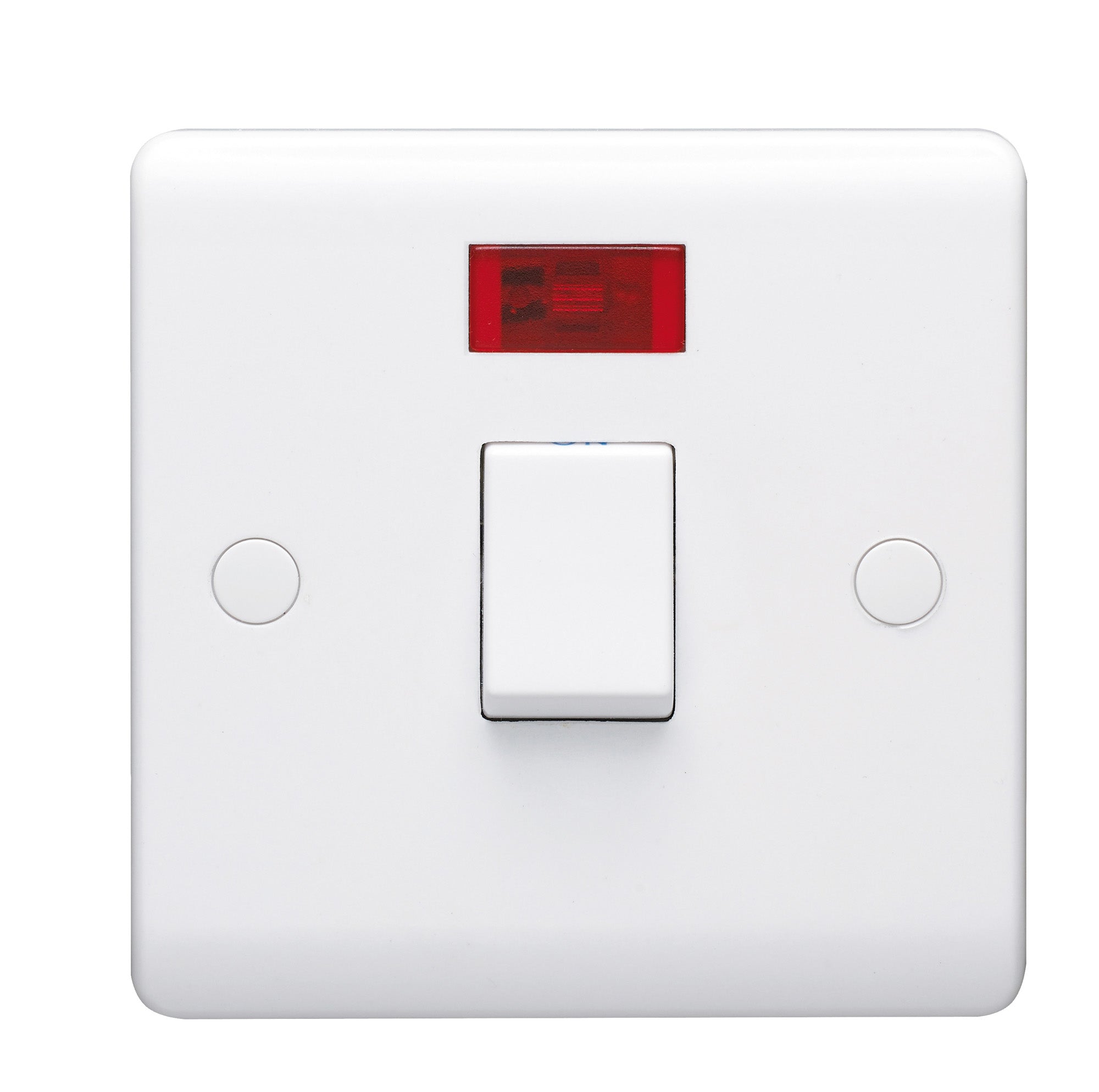 Volex D1060NR Casa Control Switch 1 Gang DP c/w Neon 20A (White)