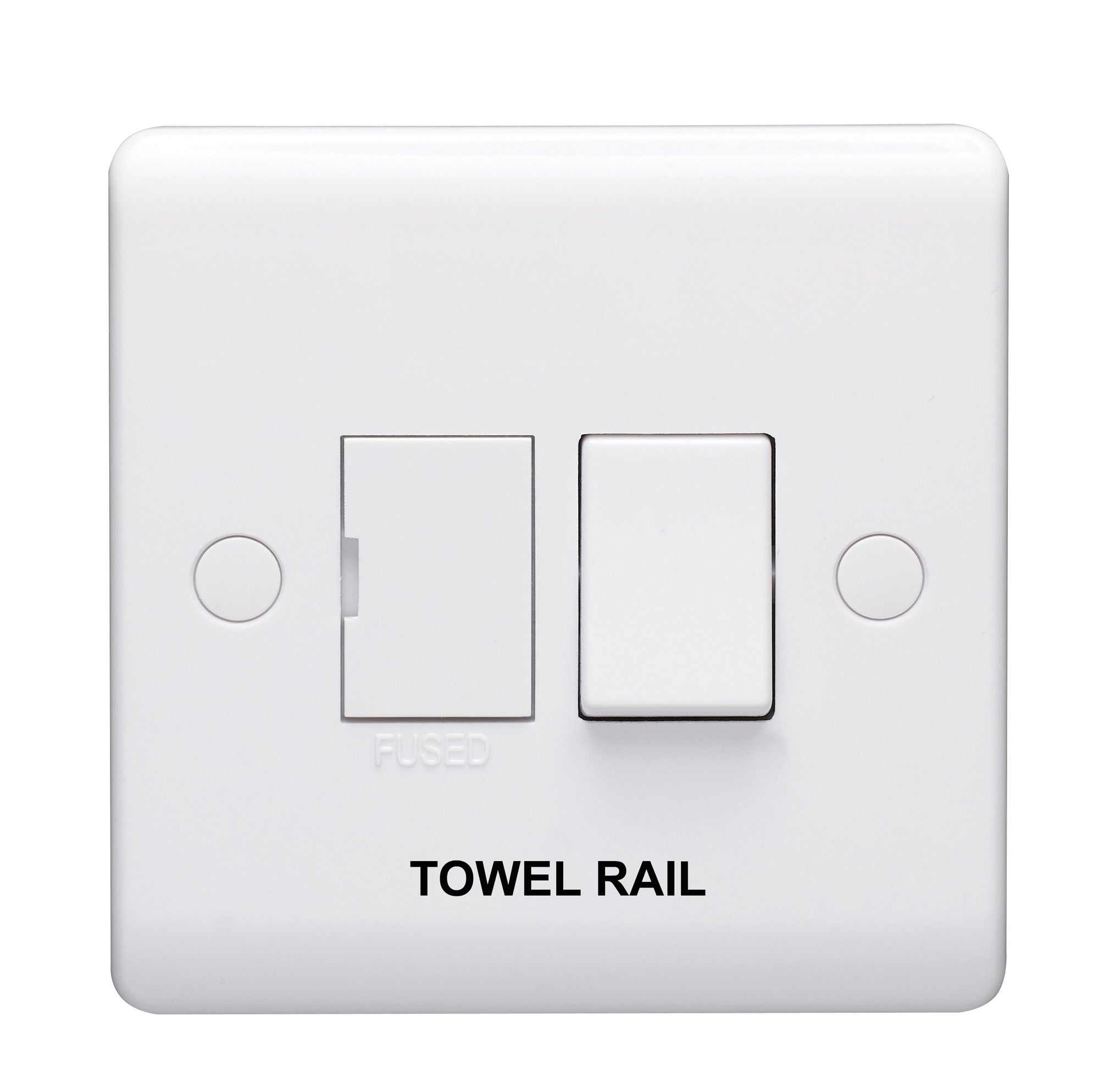 Volex D1080NRTR Casa Connection Unit DP Switched Fused Marked Towel Rail 13A (White)