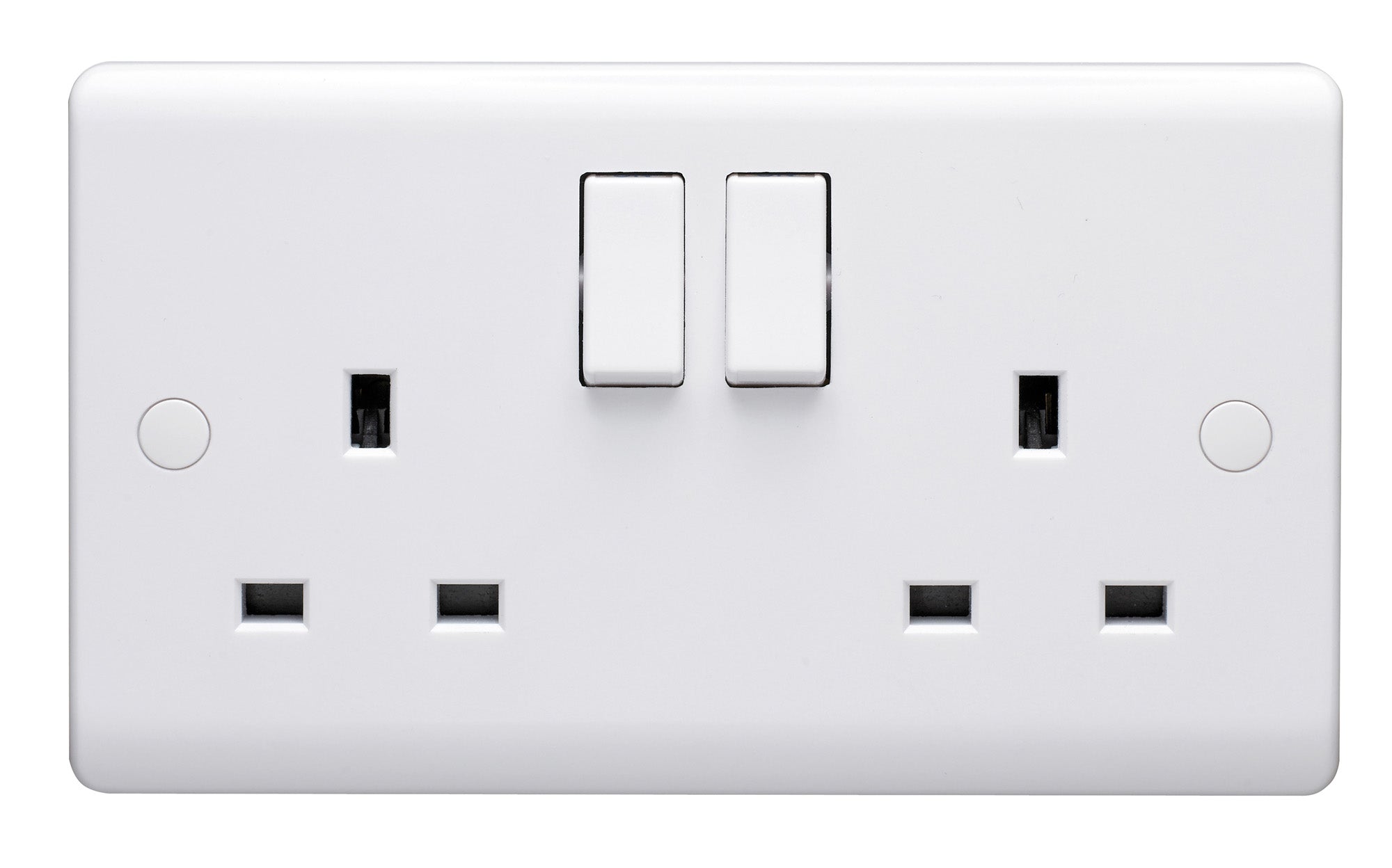 Volex D1500NR Casa Socket 2 Gang Switched 13A (White)