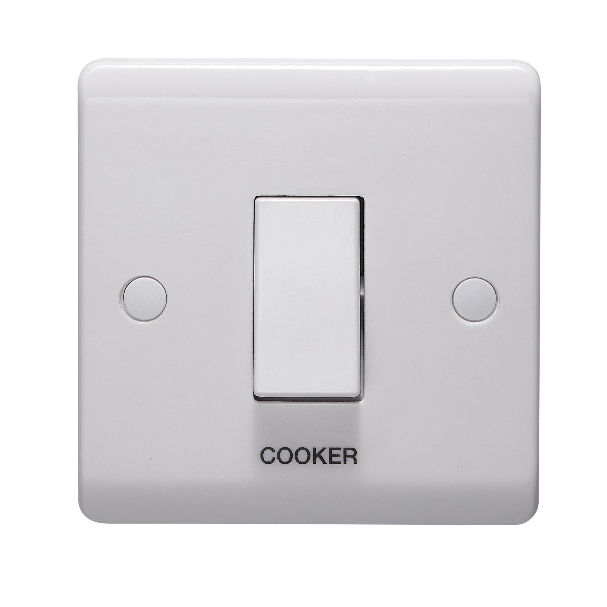 Volex D9713NRCK Casa Control Switch 1 Gang DP Marked Cooker 45A (White)