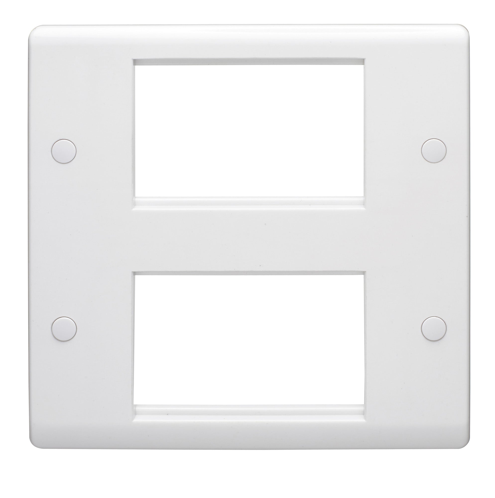 Volex DG3576NR Casa Grid Plate 6 Module c/w 4 Earth Terminals (White)