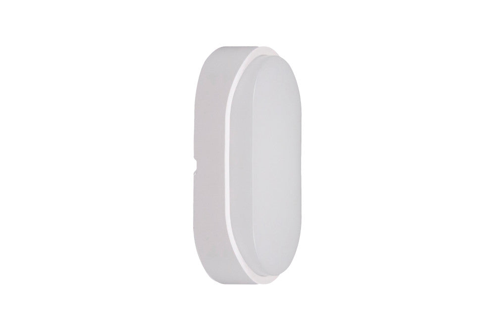 Bulkhead Toughshell Compact Oval CCT IK10 IP65 c/w Black & White Bezels 10W 1100lm 213x120mm (3000K/4000K/6000K) Integral ILBHP004