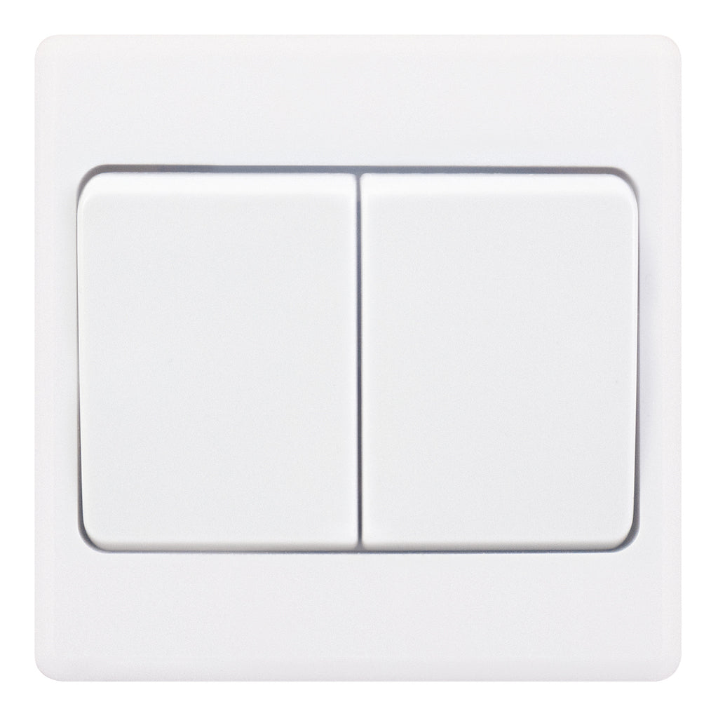 10A 1 Gang 2 Way Light Switch White Wide Rockers SSL601