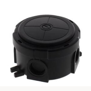 Wiska 10110630 Combi 304 82mm(Dia)x57mm(H) Empty Round Junction Box Black IP66 – COMBI304/BK
