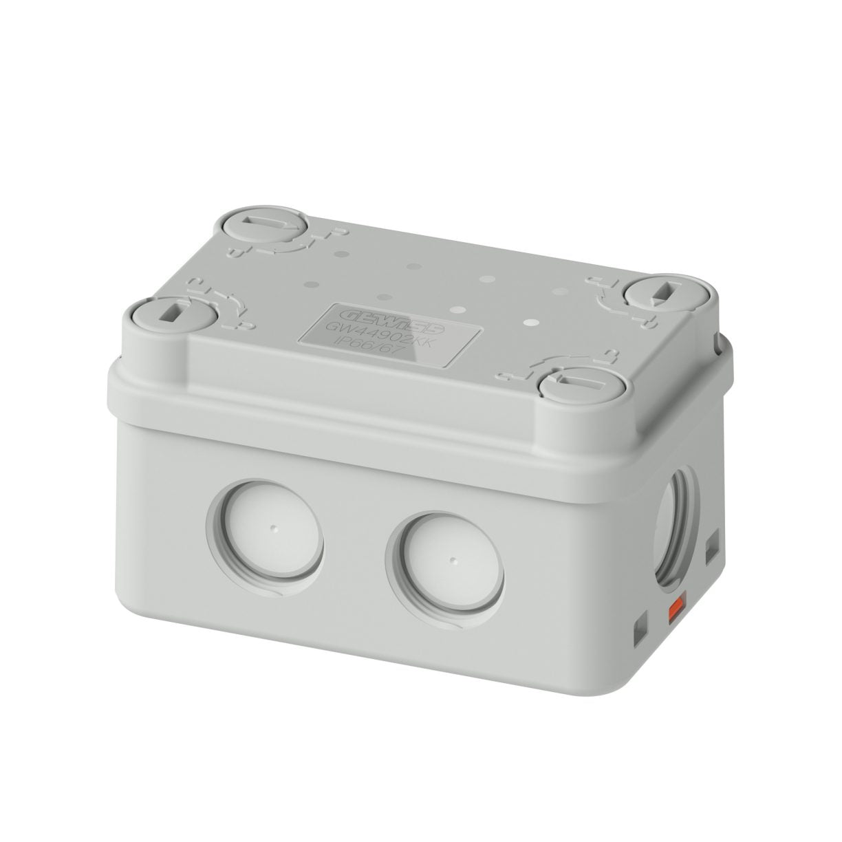 GEWISS GW44902KK 44 CE APTA IP66/IP67 Junction Box 81x49x46mm Grey - official product image
