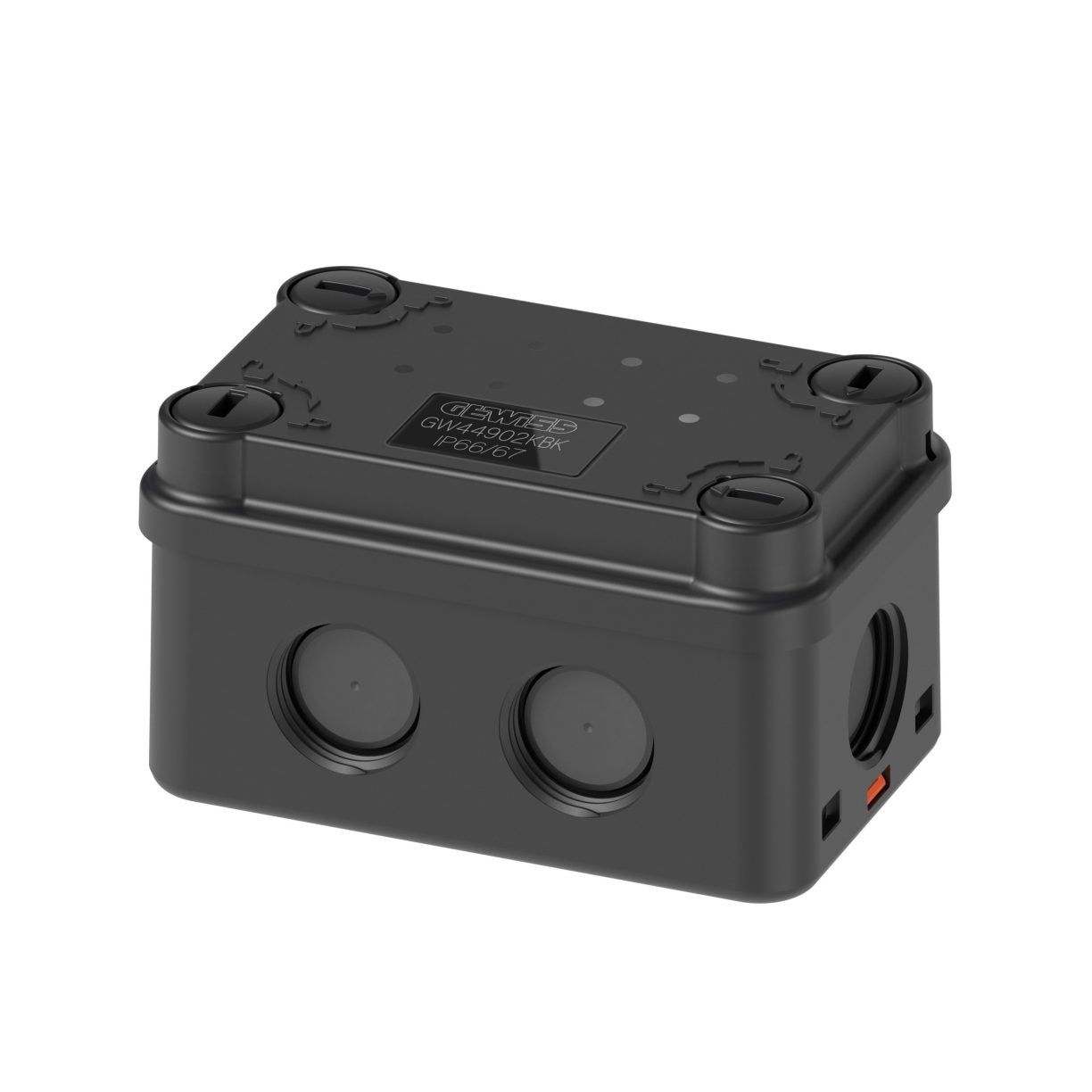 GEWISS GW44902KBK 44 CE APTA IP66/IP67 Junction Box 81x49x46mm Black - official product image