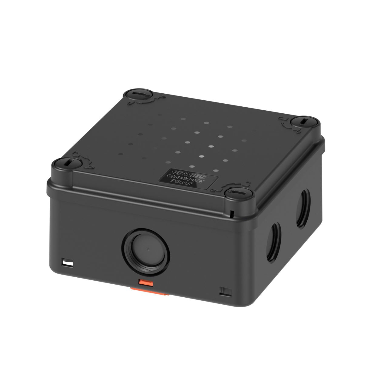 GEWISS GW44904NBK 44 CE APTA IP66/IP67 Junction Box 100x100x52mm Black - official product image
