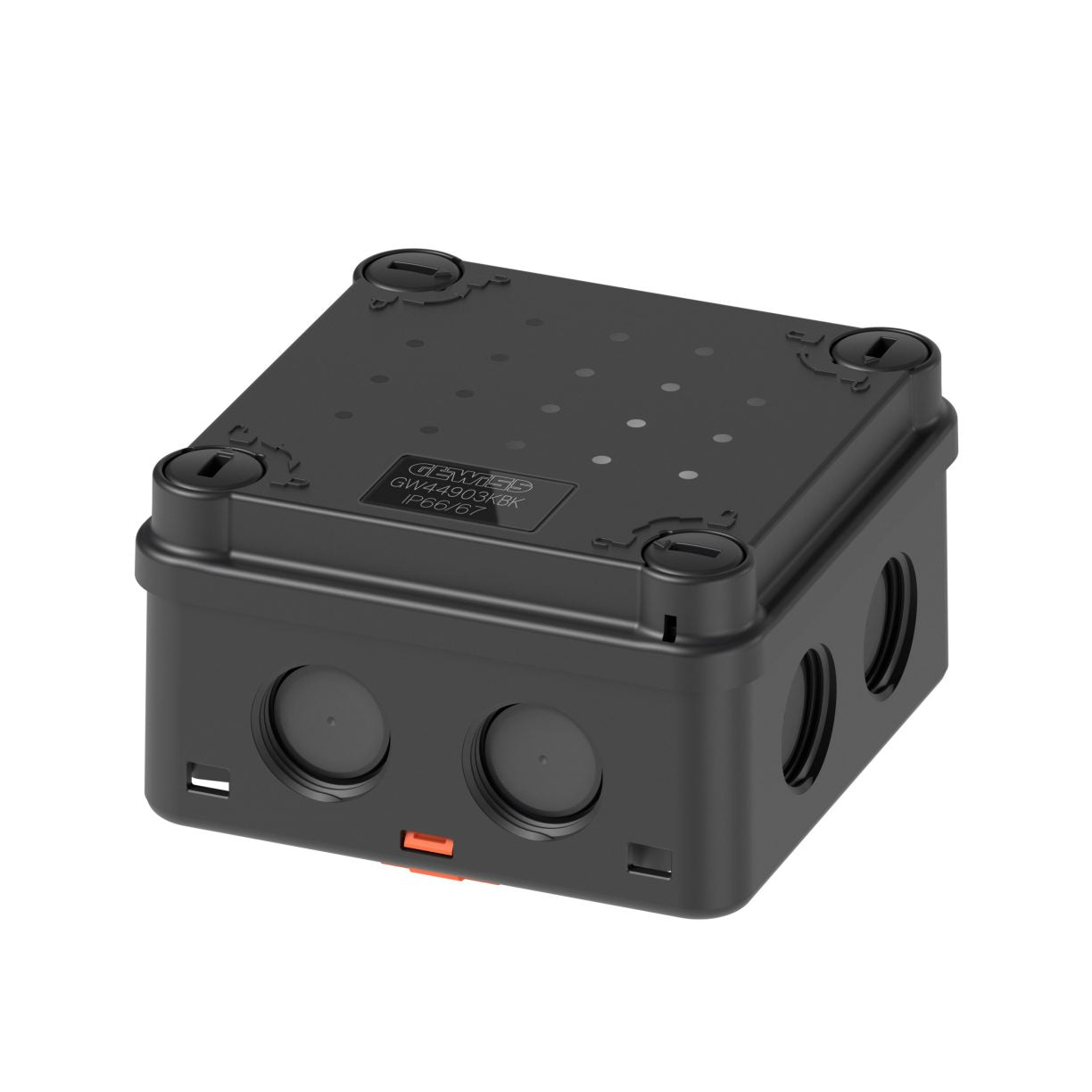 GEWISS GW44903KBK 44 CE APTA IP66/IP67 Junction Box 81x81x46mm Black - official product image