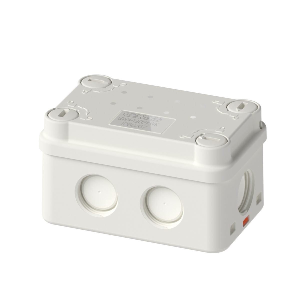 GEWISS GW44902KWK 44 CE APTA IP66/IP67 Junction Box 81x49x46mm White - official product image