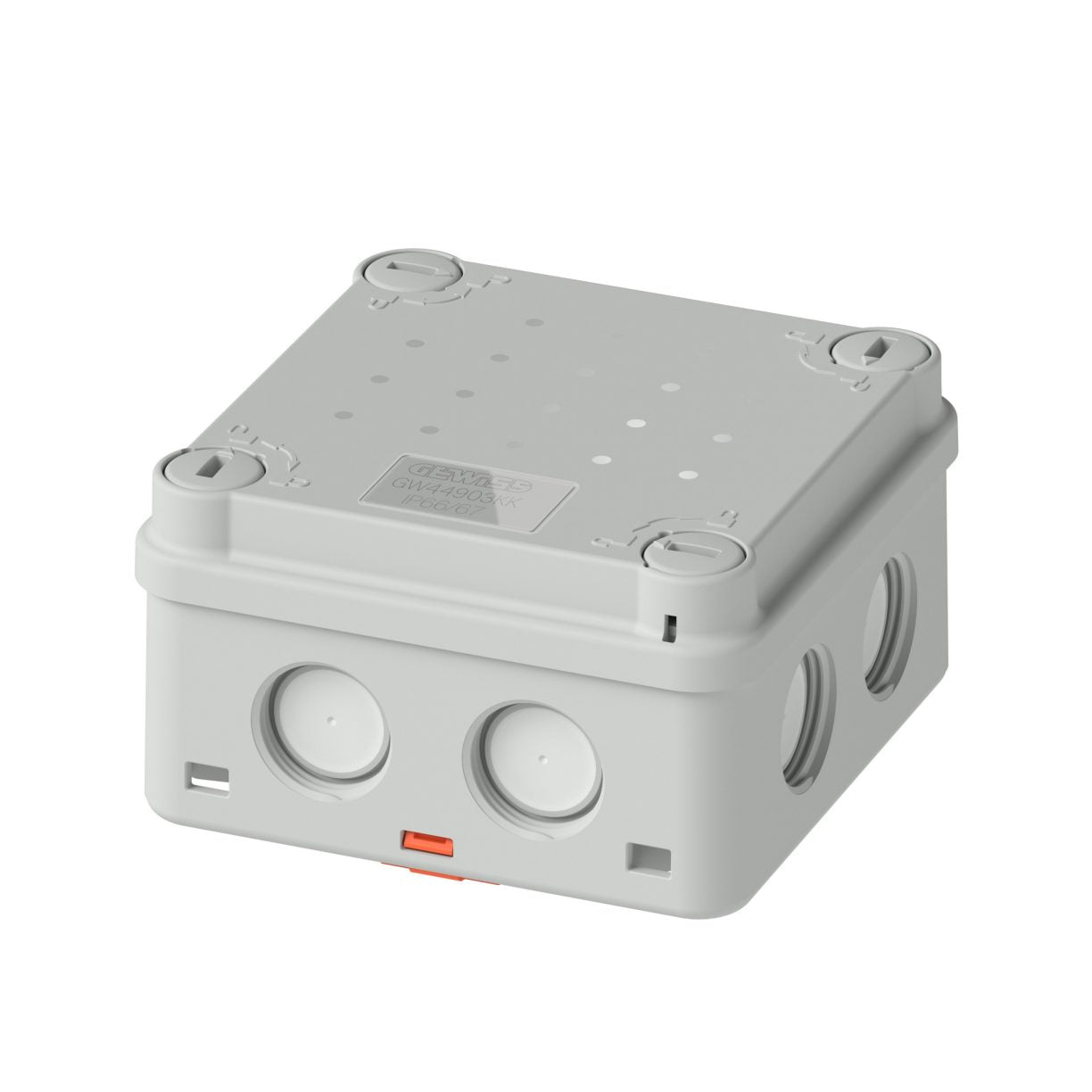 GEWISS GW44903KK 44 CE APTA IP66/IP67 Junction Box 81x81x46mm Grey - official product image