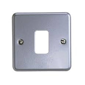 MK K3491ALM 1 Gang Grid Plus Front Plate Metal - product image