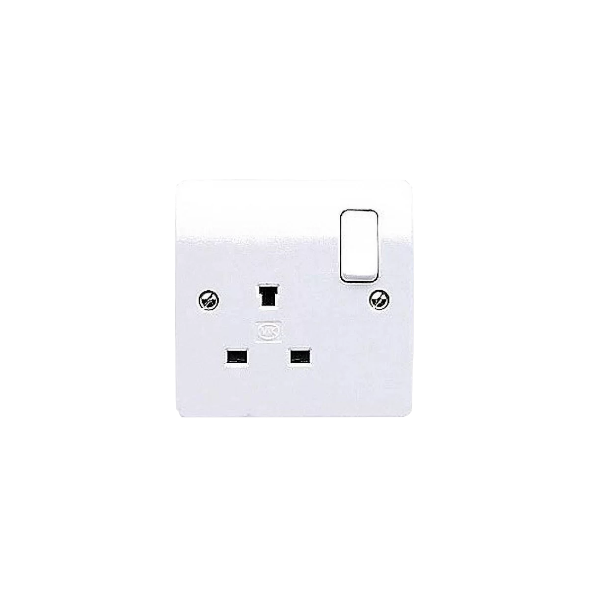 MK Electric K1257WHI Logic Plus White Moulded 1 Gang Double Pole Non Standard Switchsocket 13A - product image
