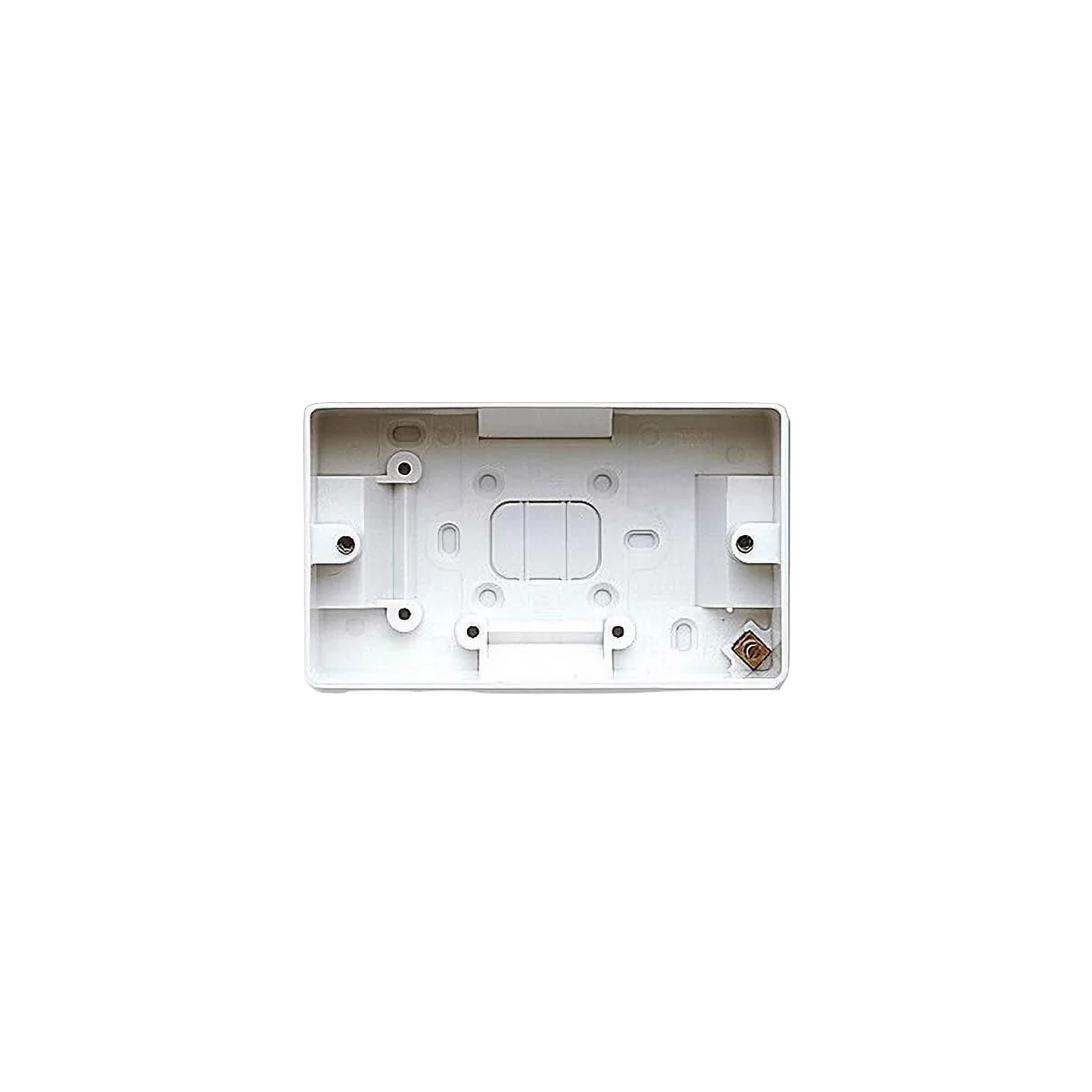 MK Electric K2172WHI Logic Plus White Moulded 2 Gang Surface Mounting Box 40mm - product image