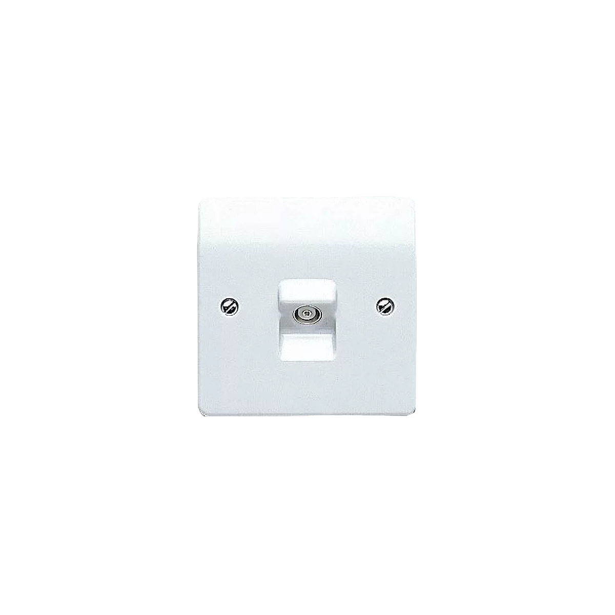 MK Electric K3520WHI Logic Plus White Moulded Single Non-Isolated TV/FM Co-Axial Socket - product image