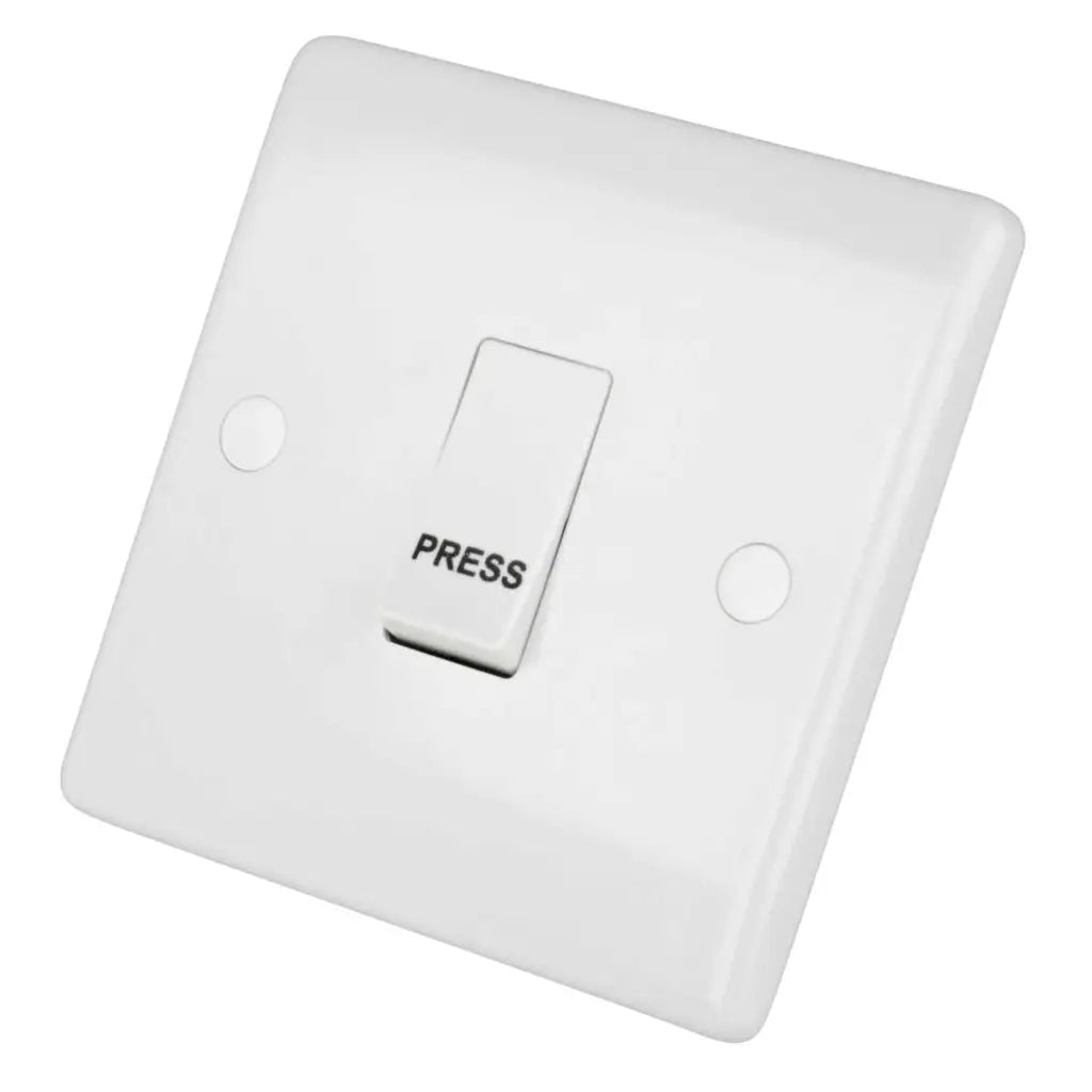Push Switch marked 10A Press Switch White SSL606
