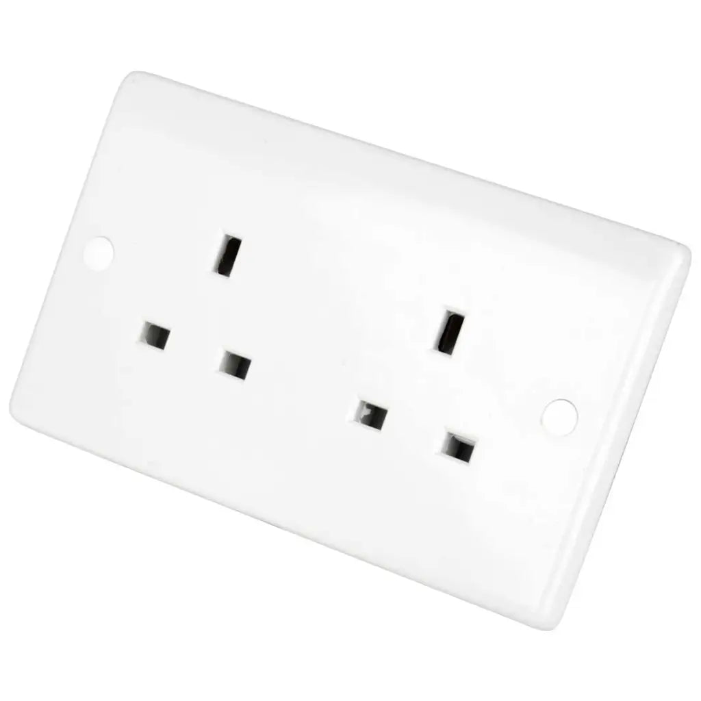 13A 2 Gang Unswitched Socket White SSL520