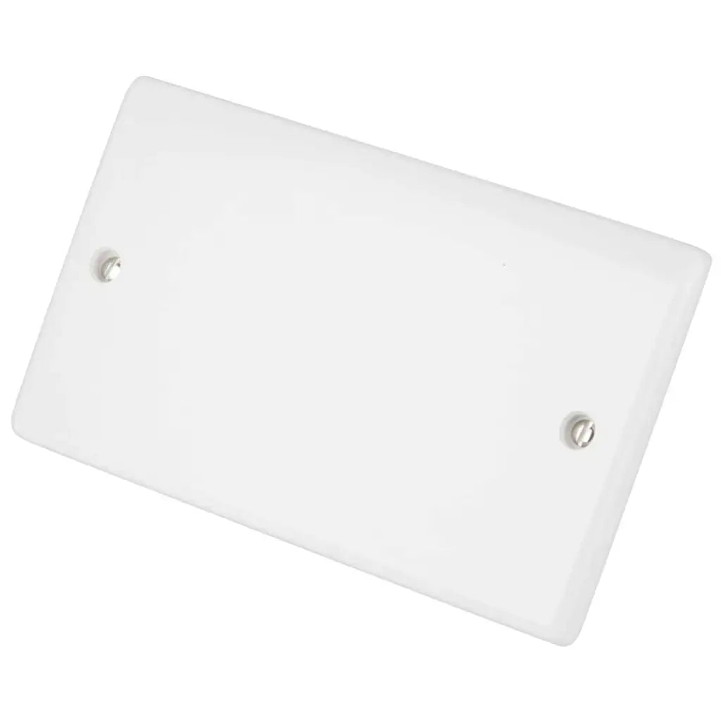 2 Gang Blank Plate White SSL545