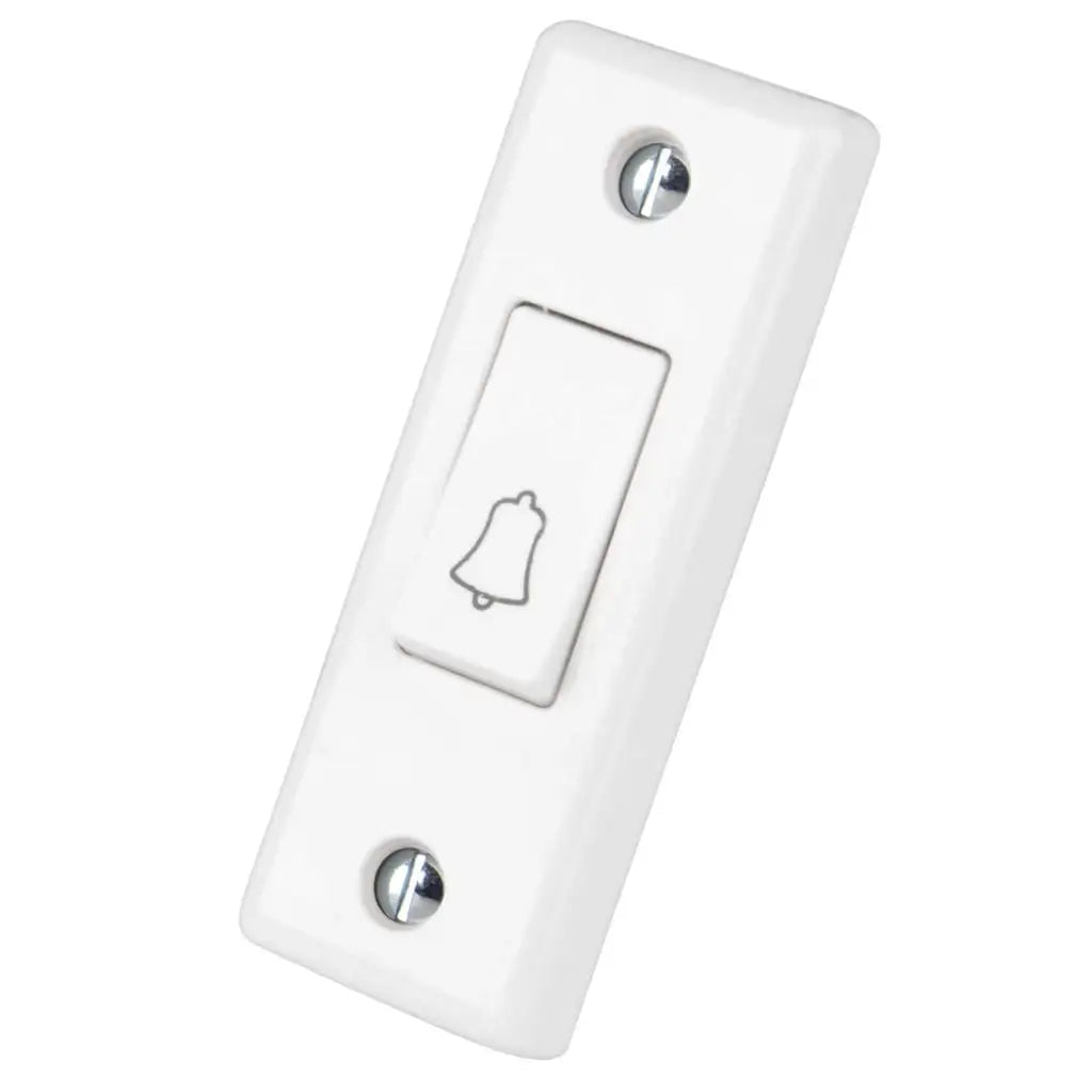 10A Push Switch marked Press Architrave Switch White SSL572