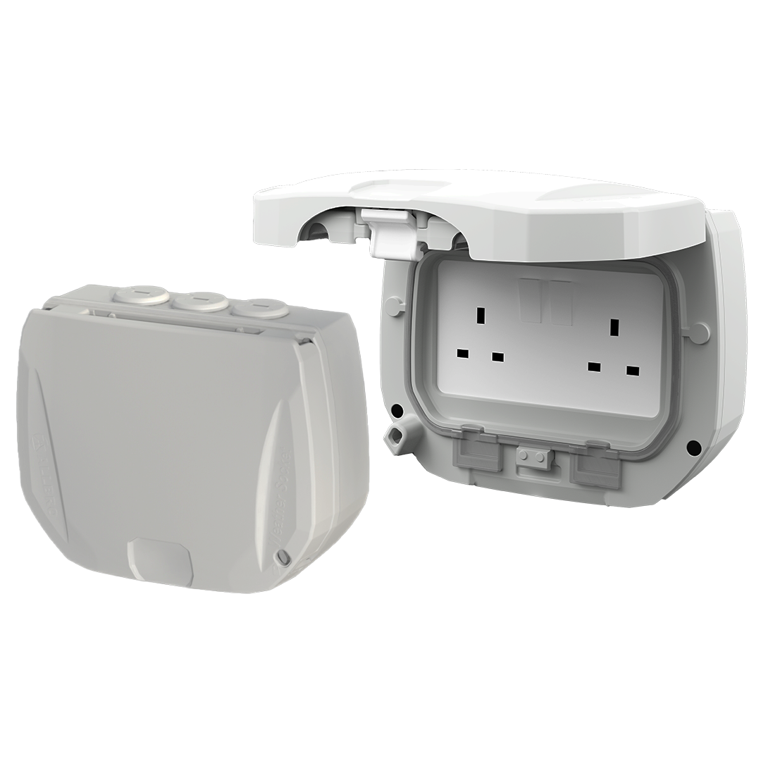 Weathersocket DP GRP Double Outdoor Socket - WEOPS2G