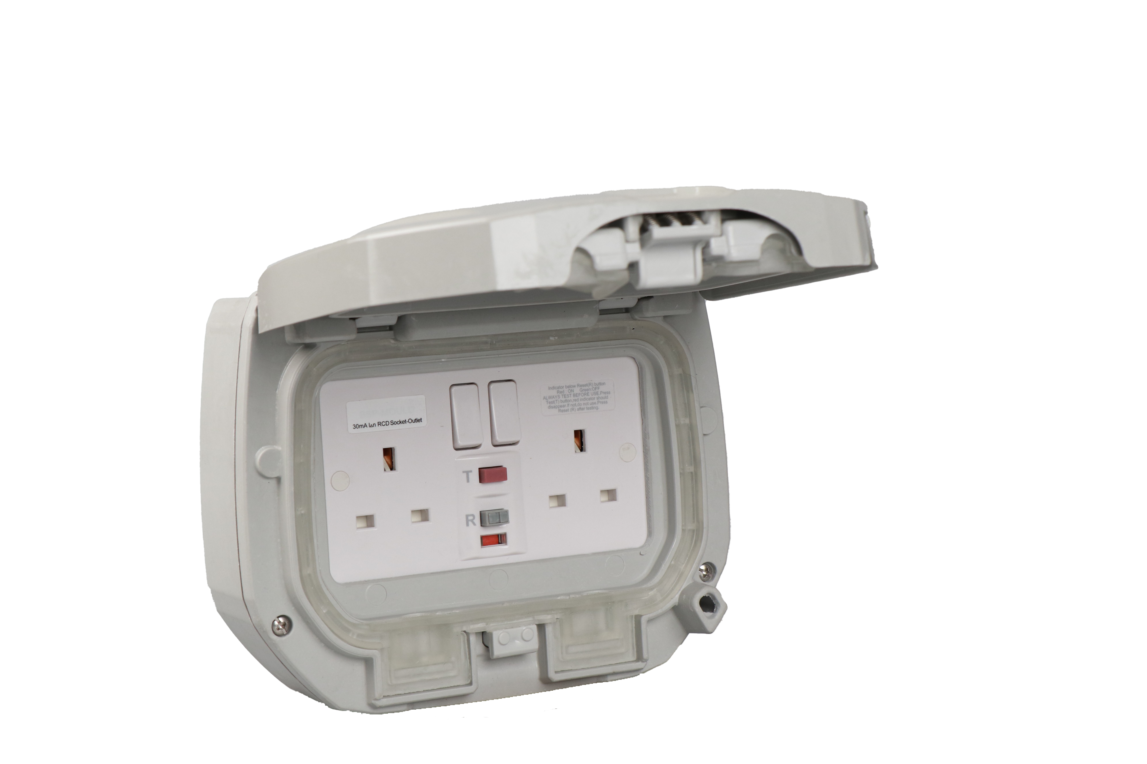 Weathersocket DP GRP Double Outdoor Socket RCD Protected - WEOPS2GRCD