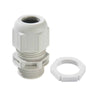 Wiska 10100611 GLP20 20mm IP68 Compression Gland with Locknut White (Pack of 10) – 10100611
