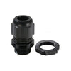 Wiska 10100612 GLP20 20mm IP68 Compression Gland with Locknut Black (Pack of 10) – 10100612