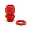 Wiska 10100614 GLP20 20mm IP68 Compression Gland with Locknut RED (Pack of 10) – 10100614