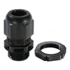 Wiska 10106819 GLP16 16mm IP68 Compression Gland with Locknut Black (Pack of 10) – 10106819