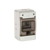 Wiska 1304 R/W 4 Module IP65 Weatherproof Consumer Unit c/w Rail Grey – 1304R/W