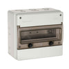 Wiska 1312 R/W 12 Module IP65 Weatherproof Consumer Unit c/w Rail Grey – 1312R/W