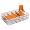 Wago 221-415 WAGO Connector Splicing 5 Way Compact c/w Levers 32A 450V 4kV (Clear)