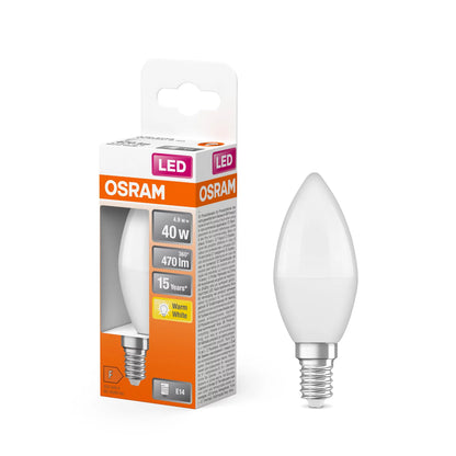 OSRAM LED Star Classic B 40 4.9W 827 Frosted E14 - 4058075431072