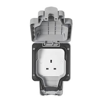 MK Masterseal Plus K56480GRY IP66 13A 1-Gang Unswitched Outdoor Socket product image 2