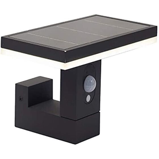 4Lite 4L2/6004 Wall Light Solar Rect LED 4000K PIR IP54 230lm 220x147mm (Graphite Die Cast Aluminium)