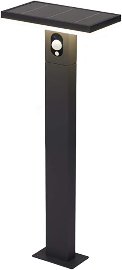 4Lite Die Cast LED Solar Bollard Light with PIR, 4000K, 165lm, IP54, Graphite -  4L2/6005