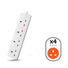 4 Socket 2m 13A Extension Lead EL4G2M