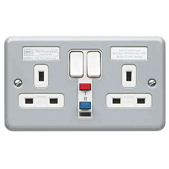 MK Metalclad Plus K6231ALM 13A 2-Gang Active RCD Socket product image 2