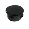 Wiska WIB 6 / 665N Weatherproof Circular Box IP55 with Lid & Cones 77mm x 40mm - Black – 665N