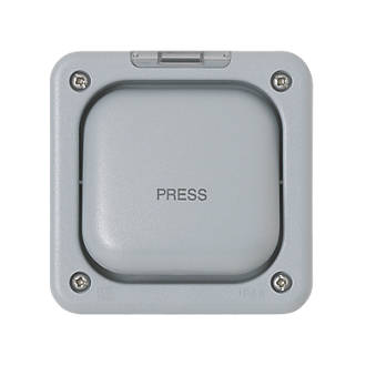 MK Masterseal K56408GRY IP66 10A 1-Gang Push Switch with Neon product image 2