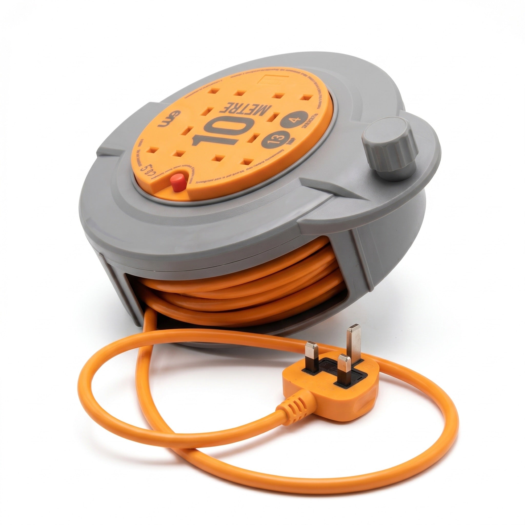 Ultra-Tough 10m Professional Extension Reel | 4-Socket | Exclusive New Design CRD1013