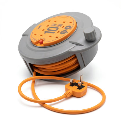 Ultra-Tough 10m Professional Extension Reel | 4-Socket | Exclusive New Design CRD1013