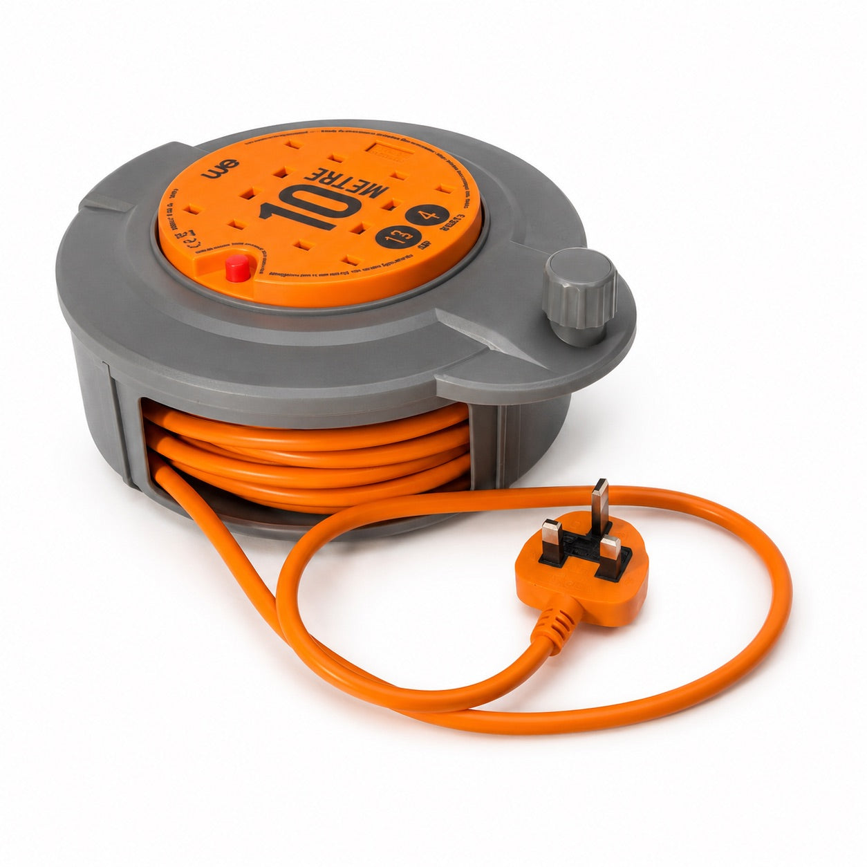 Ultra-Tough 10m Professional Extension Reel | 4-Socket | Exclusive New Design CRD1013